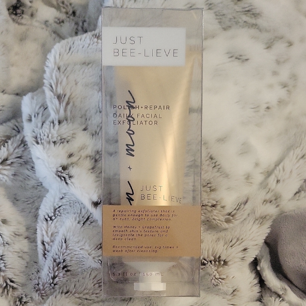 JUST BEE-LIEVE, Polish + Repair Daily Facial Exfoliator, NIB